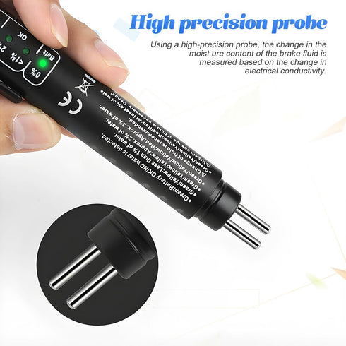 Brake Fluid Liquid Tester, Auto Brake Diagnostic Testing Tool with 5 LED Indicators, DOT3/4/5.1 Hydraulic Oil Moisture Analyzer, Test Pen for Chec...
