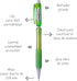 Pentel Cometz Automatic Pencil, 0.9mm, Light Green Barrel, Box of 12 (AX119K)...