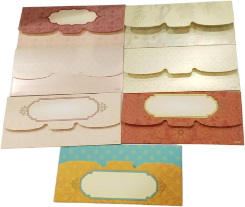 Shagun Envelope Money Envelopes for Cash Pack of 12 | Fancy Gold & Silver Foil Design | Money Holder Gift Packet | Assorted Colour Designs Wedding...
