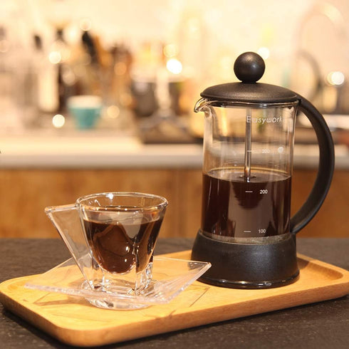 Easyworkz Eclipse French Press 12 oz Coffee Tea Maker with Borosilicate Glass...