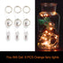 YKB 6 Pack Orange Fairy String Lights Battery Operated Fairy Lights Starry String Lights on 3.3ft/1m Silvery Copper Wire DIY Christmas Decoration ...