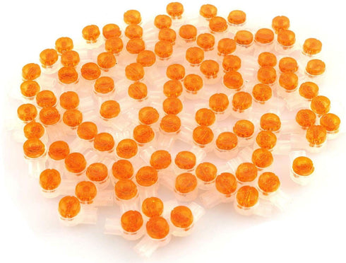 UY2 Gell Connector 100PCS Waterproof Orange Clear Twin Blade 2 Wire Gel Filled Crimp Connector...