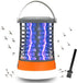 Bug Zapper, Electronic Fly Trap Camping Lamp Waterproof Mosquito Killer Rechargeable Fly Repellent Killer Portable Bug Zapper with Tent Light, Cam...