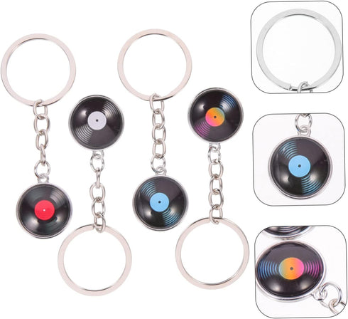 20Pcs Vinyl Record Keychain Set: Metal Key Rings for Men and Women, Music Accessories, Unique Gift for Music Lovers...