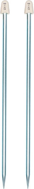 Susan Bates 11114-13 14-Inch Silvalume Single Point Knitting Needle, 9mm, Blue......