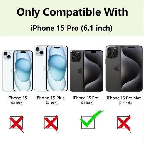 Fiyart Designed for iPhone 15 Pro Case,Compatible with MagSafe Love Heart Plating Camera Protection Clear Phone Case, Magnetic Glitter for Women G...