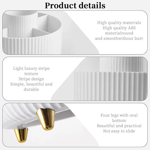 Pen Pencil Holder for Desk, 5 Slots 360° Degree Desk Decor Organizer Desktop Storage Pen Organizers Stationery Supplies Cute Pencil Cup Pot for Of...