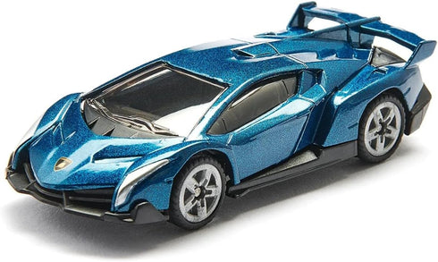 Siku 1485, Lamborghini Veneno, Metal/Plastic, Toy car for Children, Dark Blue, Rubber tyres...
