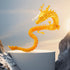 3D Printed Dragon - Articulated and Posable Toy for Car Decoration - Strikingly Realistic Dragon crystal Figure gifts (Gold)...