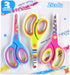 Kids Scissors Set of 3 pack, Safety Children Scissors, Small Craft Scissors with Blunt-Tip Floral Print Blade and Soft Grip, Great for DIY, Arts, ...
