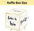 Raffle Box with 100 Raffle Tickets Gold Ballot Box with Slot Enter to Win Cards Suggestion Box Donation Box Collection Box...