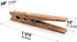 LWR CRAFTS Wooden Large Clothespins 3-5/16" 8.4cm 30 Pieces Per Pack (Jacobean)...