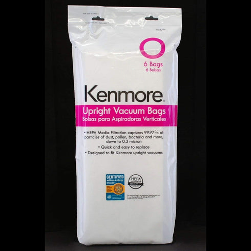 Kenmore 53294 6 Pack Type O HEPA Vacuum Bags for Upright Vacuums...