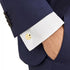 GWD Cufflinks for Men Stainless Steel Golden Initial Cuff Links Alphabet Letter A-Z Groom Father Gift...