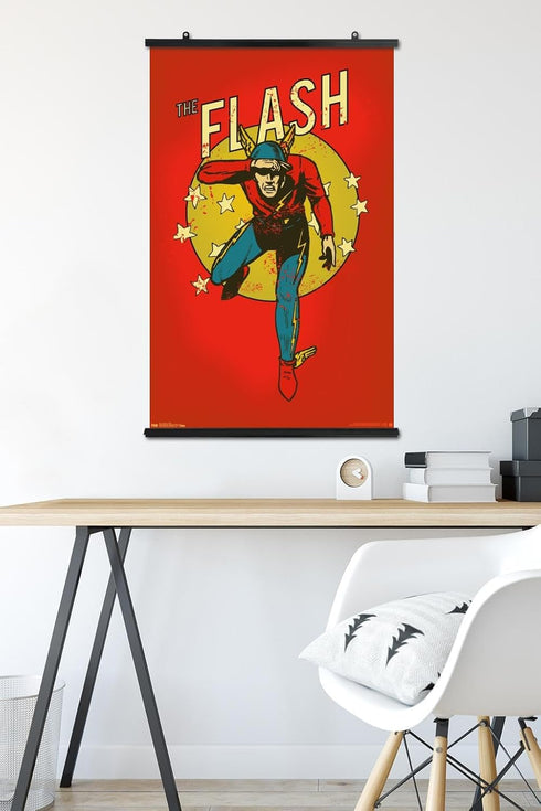 Trends International DC Comics The Flash - Vintage Wall Poster, 34L x 22.4W, Premium Poster & Clip Bundle...