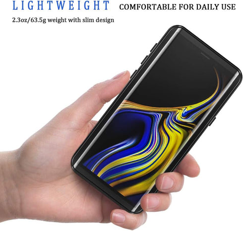 Lanhiem Galaxy Note 9 Phone Case, IP68 Waterproof Dustproof Shockproof Case with Built-in Screen Protector, Full Body Sealed Underwater Protective...