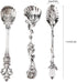 Fdit Vintage Style Coffee Spoons Set 3Pcs Dessert Spoons Royal Style Metal Carved Teaspoons for Kitchen Dining Bar and Tea Parties...