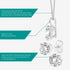 925 Sterling Silver White Quartz Pendant and Earrings Set For Womens...