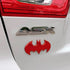 Fan Emblems Batman 3D Car Badge - 1989 Batwing Logo (Red Chrome: 3.8 x 1.8 x 0.2 inches)...