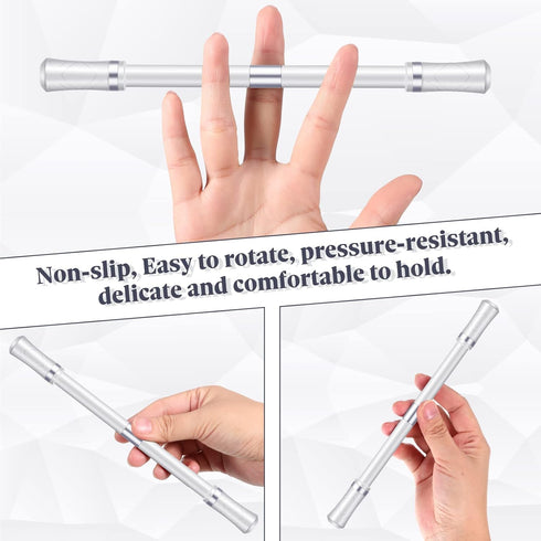 2 Pieces Spinning Pen Rolling Finger Rotating Pen Gaming Trick Pen Mod with Tutorial No Pen Refill Stress Releasing Brain Training Toys for Kids A...