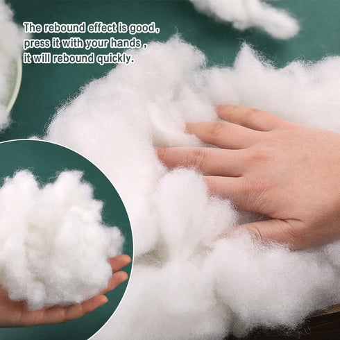 LOKUNN 3.5oz Polyester Fiber Fill, Stuffing Pillow Filling Stuffing Cushion Filling, Batting High Resilience Fill Fiber, Stuffing for Stuffed Anim...