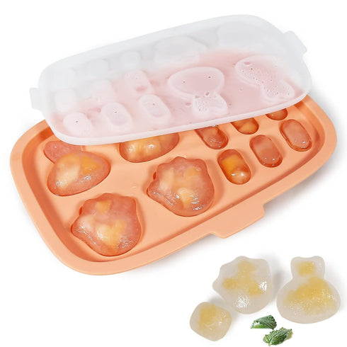 Baby Food Freezer Tray, Peunitory Baby Popsicle Molds Baby Food Storage Containers Silicone Ice Cube Trays Freezer Safe Breastmilk Popsicle Molds ...