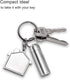 SHD Pill Box Keychain Waterproof Single Chamber Stainless Steel Pill Organizer for Outdoor Travel Camping...