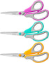 QMVESS 8.5" Scissors All Purpose 3 Pack, Ultra Sharp Multipurpose Blade Shears, Professional Ergonomic Comfort Grip Scissors for Office School Hom...