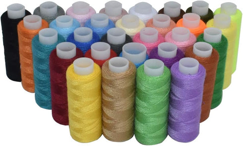 Sewing Threads Kits Polyester 30 Spool 250 Yards Per Spools for Hand Machine Sewing (30 Colors)...