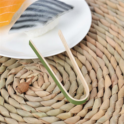 10pcs 3.9inch(10cm) Wooden Tongs Disposable Cooking Utensils Mini Bamboo Tongs Natural Toast Tongs for Cooking...