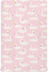 Fitted Crib Sheets Pink Cute Swan Animals Stretchy Portable Playard Sheets for Baby Toddler, Breathable Soft Mini Crib Mattress 39 x 27 in for Boy...