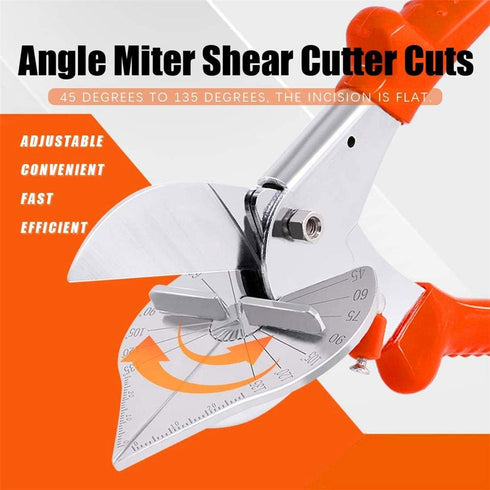Multi Angle Miter Shear Cutter, 45-135 Degree Adjustable Angle Scissors Trim Shears Hand Tools For Cutting Soft Wood, Plastic, Pvc And Other...