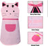 Love Potato Cute Girls Toddler Cartoom Cat Embroidered Cotton Kitchen Cooking Baking Apron for Kids 2-4 Years Old (Pink)...