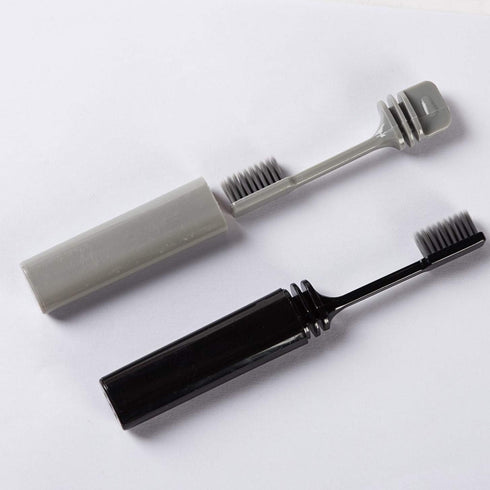 Bamboo Charcoal Folding Toothbrush for Travel Camping Holidays 2 Pack...