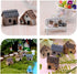 4 Pcs Micro Village Thumbnail House Thatched Huts Miniature Fairy Garden Stone Houses Miniature Gardening Landscapes Fairy Gardens Stone House for...