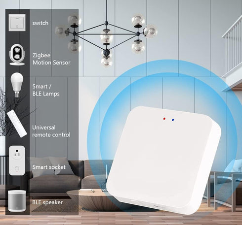 eMylo Zigbee Hub, 3 In 1 Zigbee 3.0&Bluetooth5.0 Gateway, Tuya Smart Devices Work with Smart Life and Tuya APP, Compatible with Alexa, Smart Home ...