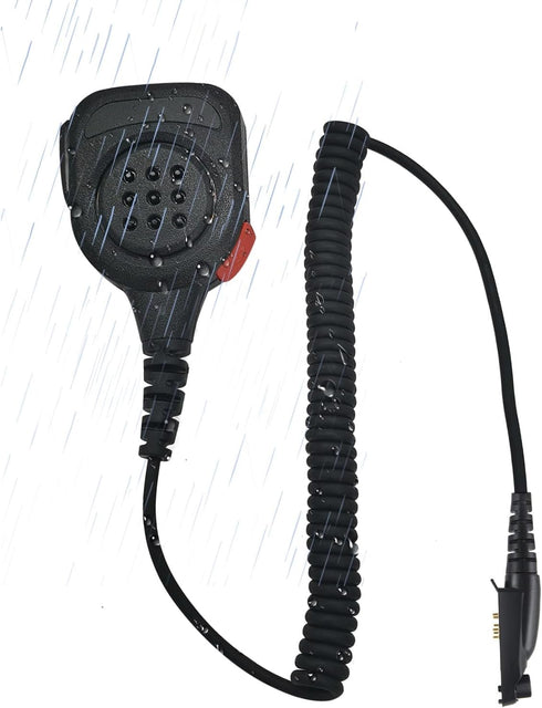 6 Pin Speaker Microphone IP65 Waterproof Shoulder Mic 3.5 Jack for Motorola Ailunce dmr Ham Radio ha1g hd1 hd-1 gp328plus ex500 for Retivise nr30 ...