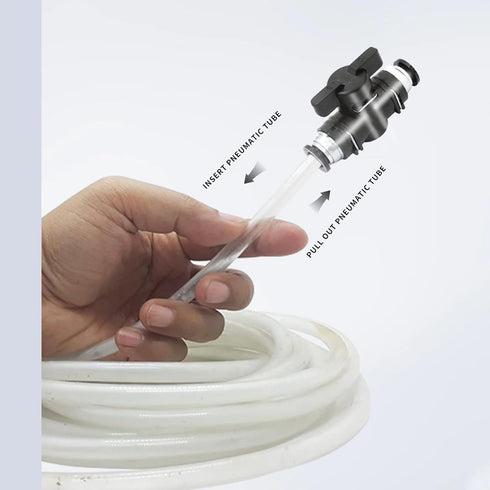 12mm Push to Connect Ball Valve Union Air Flow Control Valve Quick Connect Tube Fittings Pneumatic Valve Air Hose Fittings 5pack...