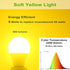 GREENIC 60 Watt Yellow Light Bulbs 2-Pack 120V E26 Base Led bulb A19 800Lm 2200k Porch Light for Outdoor Indoor Bedroom Yard...