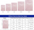 100 Pack Mylar Bags 3.3 x 5.1 Inch Resealable Smell Proof Bags Foil Pouch Flat Bag with Clear Window Pink...