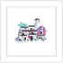 Trends International Gallery Pops Disney Encanto - Painted Paradise Encanto House Wall Art Wall Poster, 12" x 12", White Framed Version...