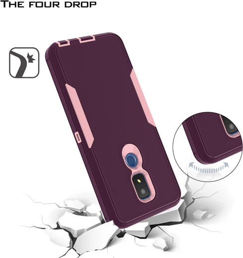 Asuwish Phone Case for Cricket Icon 3/Splendor/AT&T Motivate 2 with Tempered Glass Screen Protector Cover and Slim Rugged Hybrid Dual Layer Cell A...