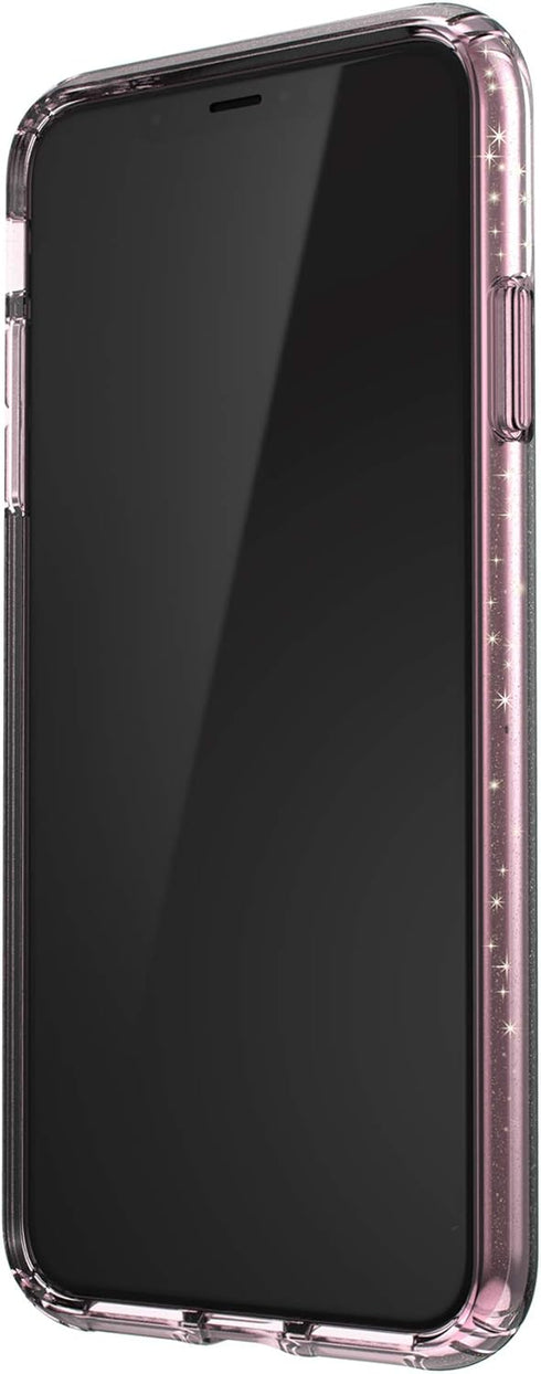 Speck Products Compatible Phone Case for Apple iPhone Xs Max, Presidio Clear + Glitter Case, Bella Pink with Gold Glitter/Bella Pink...
