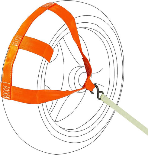 Universal Motorcycle Rear Wheel Transport Tie Down Strap in Orange...