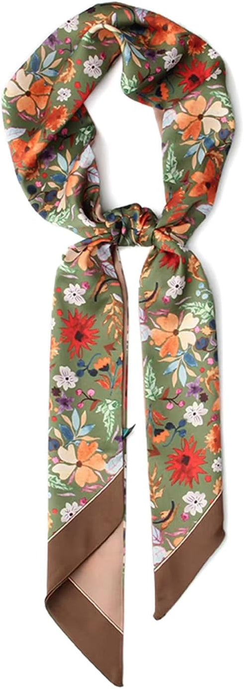 59" Long Silk Like Scarf Fashion Hair Head Scarf for Women Satin Head Hair Handbag Scarf Belt Purse Accessories…...