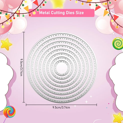 Circle Metal Dies for Paper Crafting & Card Making, Metal Die Cuts for Card Making, Cutting Dies for Card Making, Card Making Dies, Cutting Dies f...