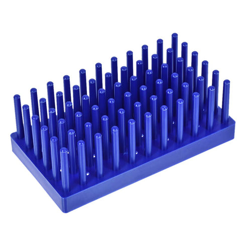 uxcell Polypropylene Test Tube Stand Holder Rack 66 Wells for 10-15mm Tubes Blue...