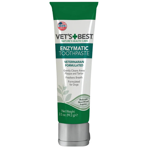 Vet’s Best Enzymatic Dog Toothpaste | Teeth Cleaning and Fresh Breath Dental Care Gel | Vet Formulated | 3.5 Ounces | Grape flavor...