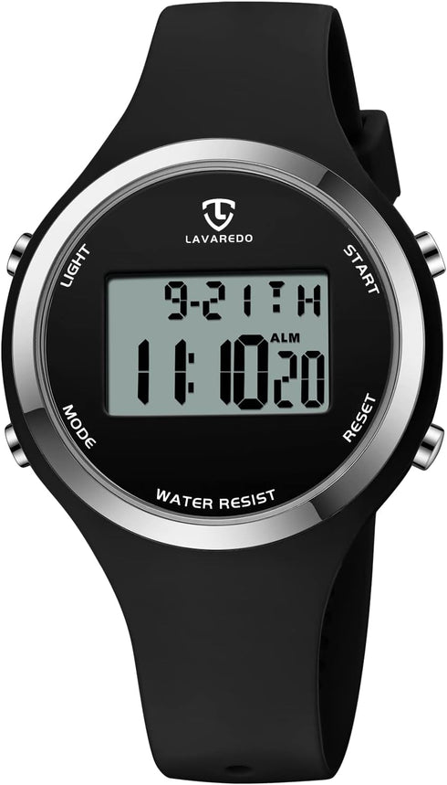 L LAVAREDO Watches for Women 3ATM Waterproof Outdoor Digital Sport Watches Stopwatch Wrist Watch with Alarm Clock, Gifts for Women/Girls...