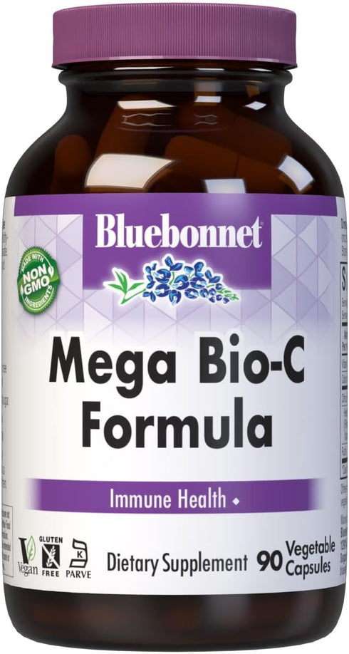 Bluebonnet Nutrition Mega Bio-C Formula Vegetable Capsules, High Potency Buffered Vitamin C, for Immune Health, Soy Free, Gluten Free, Non-GMO, Ko...